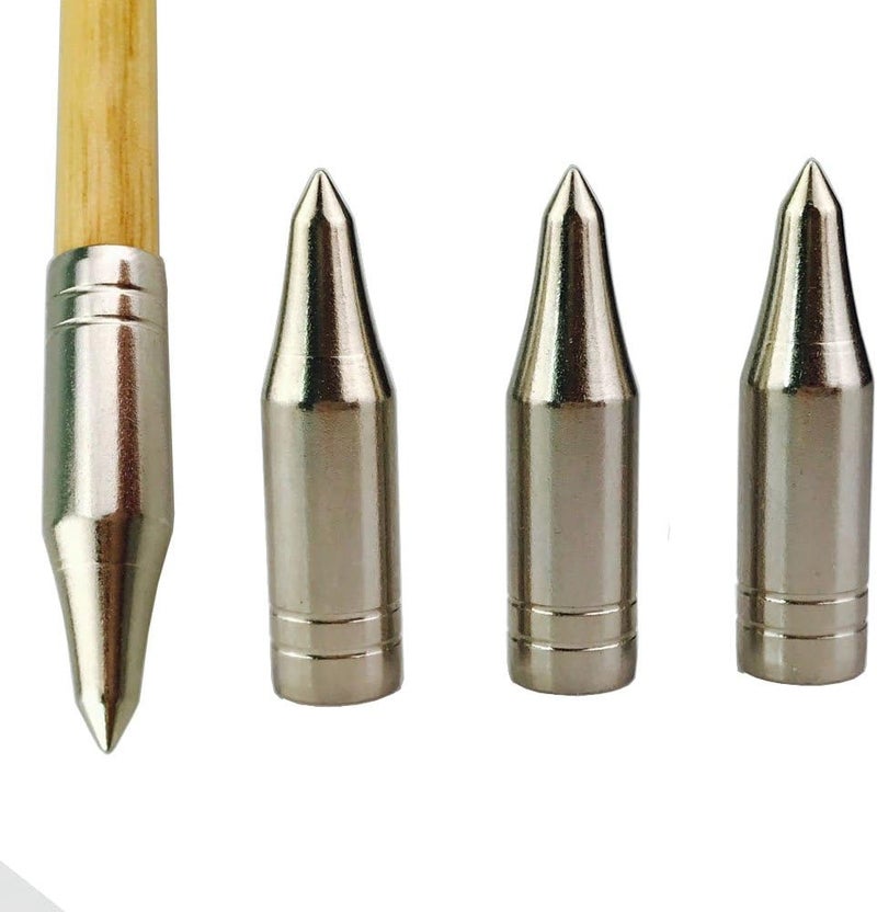 SHARROW 30pcs Archery Field Points Glue On Arrowheads Arrow Tips 80 Grain for 8mm Diameter Bamboo Wooden Arrows Accessories - Image 3
